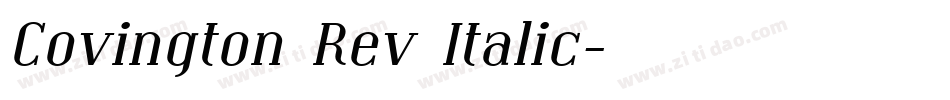 Covington Rev Italic字体转换